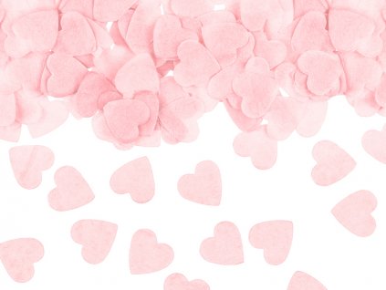 Svatební konfety papírová srdíčka růžová 15 g