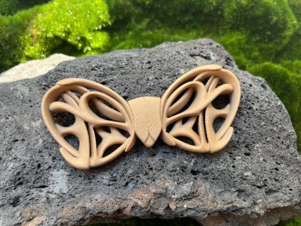 Motýlek Chester Wood 13,5 x 6 cm 3D tisk + příměs dřevo