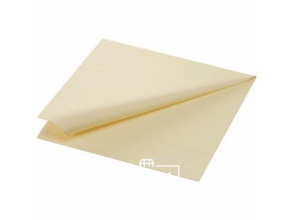 Duni krémové třívrstvé ubrousky 50 ks papírové 33 cm x 33 cm - krémové třívrstvé ubrousky na slavnostní svatební tabuli