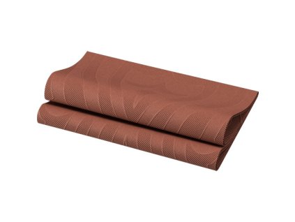 Ubrousky 40 ks Duni Elegance® Lily 40 x 40 cm hnědé - hnědé ubrousky na slavnostní svatební tabuli