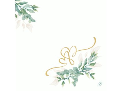 Ubrousky 60 ks Dunisoft® Bio 40 x 40 cm Love Hearts