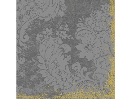 Papírové ubrousky Duni 50 ks 40 cm x 40 cm Royal Granite Grey - čtyřvrstvé ubrousky na slavnostní svatební tabuli