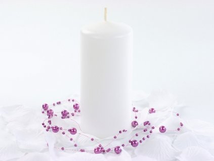 Svíčka válec bílá 60mm x 120 mm - svíčky na slavnostní svatební stůl