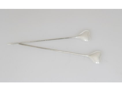 Špendlík bílé perleťové srdíčko 1 ks