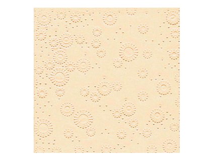 Ubrousky vytlačované champagne 16 ks - ubrousek s vytlačeným dekorem 33 cm x 33 cm na slavnostní svatební tabuli