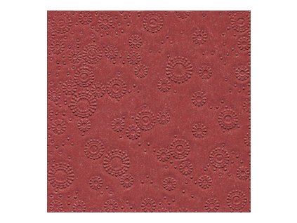 Ubrousky vytlačované bordové 16 ks - ubrousek s vytlačeným dekorem 33 cm x 33 cm na slavnostní svatební tabuli