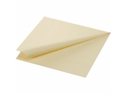 Papírový ubrousek Duni 33 cm x 33 cm krémový 20 ks - třívrstvé ubrousky na slavnostní svatební tabuli