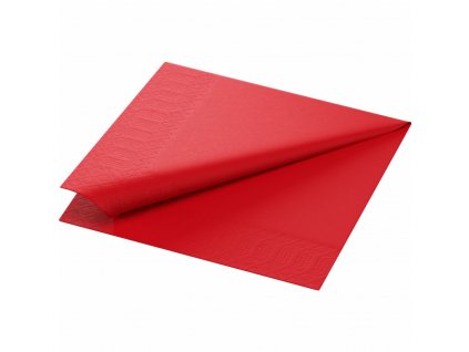 Papírový ubrousek Duni 33 cm x 33 cm červený 20 ks - červené třívrstvé ubrousky na slavnostní svatební tabuli