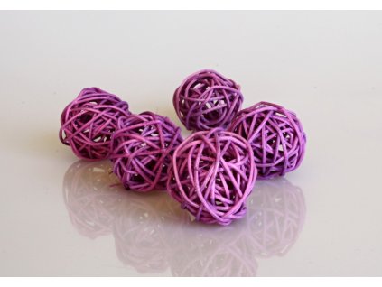 Ratanová koule purpurově fialová průměr 3 cm