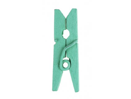 Dekorační mini kolíček mátově zelený 24 ks - Mint dřevěné malinké kolíčky k dekoraci