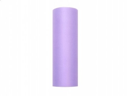 Partydeco tyl 15 cm x 9 m světle fialový lila - aranžérský materiál na svatební výzdoby