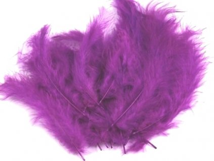 Dekorační peří světle purpurově fialové 20 ks - ozdobná peříčka