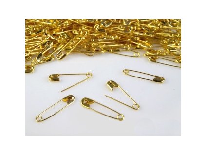 Spínací špendlíky zlaté 20 ks - špendlíčky na svatební vývazky