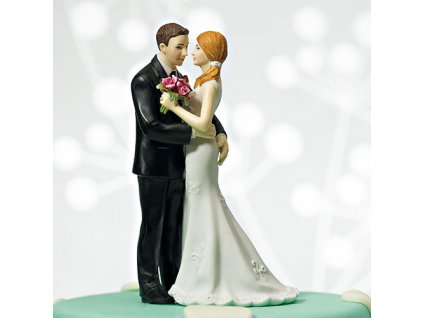 Figurka na svatební dort Škádlící se novomanželé