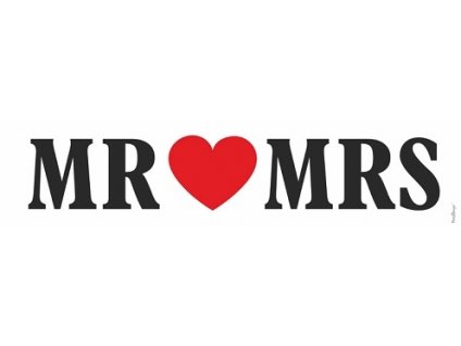 Svatební SPZ MR  MRS - SPZ na svatební auto