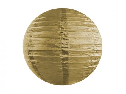 Lampion zlatý 25 cm - Velké svatební kulaté lampiony k dekoraci