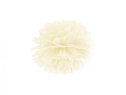 Pom-poms ivory 25 cm 1 ks - dekorace pom-pomy svatební výzdoba sálu