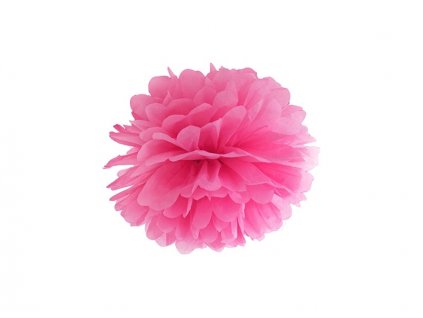 Pom-poms sytě růžový 25 cm 1 ks - dekorace pom-pomy svatební výzdoba sálu