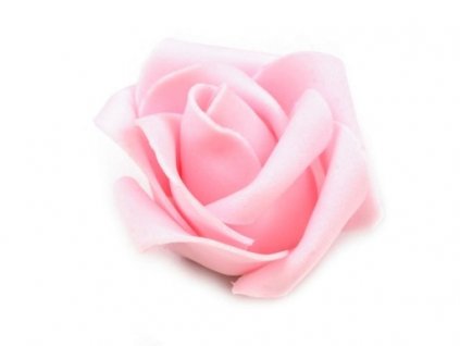 Růžička pěnová jemně růžová průměr cca 45 mm 10 ks - dekorační pěnové růže
