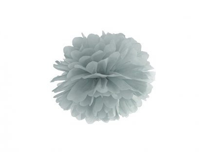 Pom-poms šedý 25 cm 1 ks - dekorace pom-pomy svatební výzdoba sálu