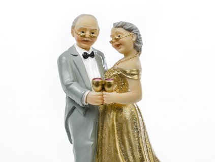 Svatební figurka Zlatá svatba
