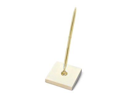 Svatební stojan a pero zlaté barvy