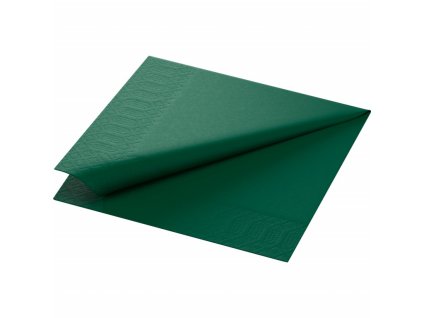 Papírový ubrousek Duni 33 cm x 33 cm smaragdově  zelený 20 ks - zelené třívrstvé ubrousky na slavnostní svatební tabuli