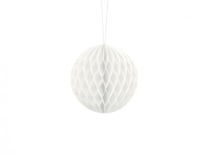 Honeycomb koule bílá 10 cm - Svatební papírové koule k dekoraci