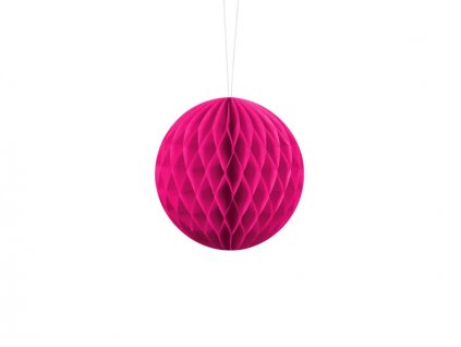 Honeycomb koule sytě růžová 10 cm - Svatební papírové koule k dekoraci