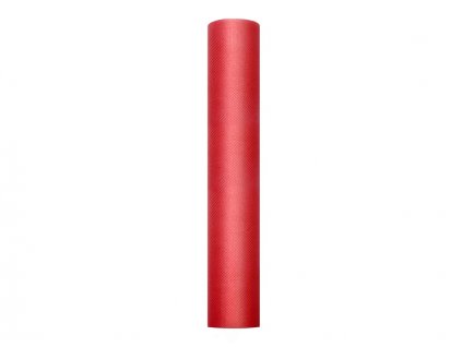 Partydeco tyl 30 cm x 9 m červený - aranžérský materiál na svatební výzdoby