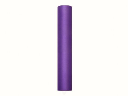 Partydeco tyl 30 cm x 9 m fialový - aranžérský materiál na svatební výzdoby