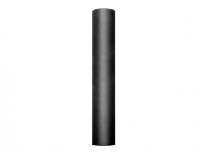 Partydeco tyl 30 cm x 9 m černý - aranžérský materiál na svatební výzdoby