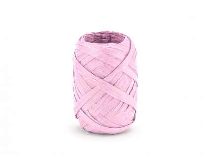 Rafia stuha světle růžová 5 mm x 10 m