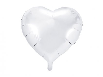 Foliový balónek srdce 45 cm bílé