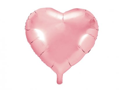 Foliový balónek srdce 45 cm světle růžový