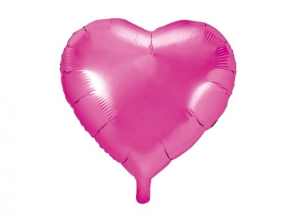 Foliový balónek srdce 45 cm sytě růžový