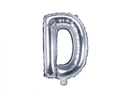 Fóliový balónek písmeno D stříbrné