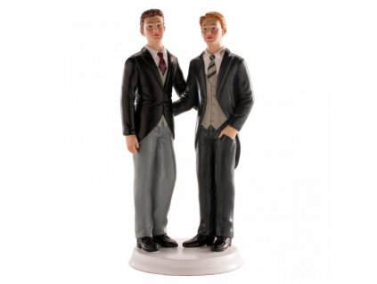 deKorace Ženich a ženich gayové - svatební figurka na dort