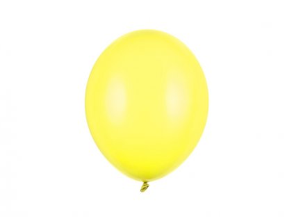 Balónek žlutý pastelový  27 cm 100 ks - žluté nafukovací pastelové balónky na svatbu, party, oslavy