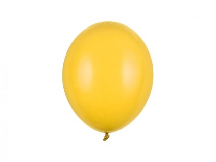 Balónek sytě žlutý pastelový  27 cm 10 ks - sytě žluté nafukovací pastelové balónky na svatbu, party, oslavy