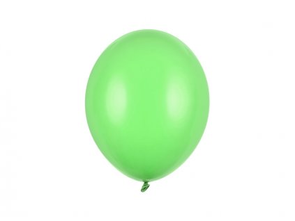 Balónek zelený pastelový  27 cm 100 ks - zelené nafukovací pastelové balónky na svatbu, party, oslavy