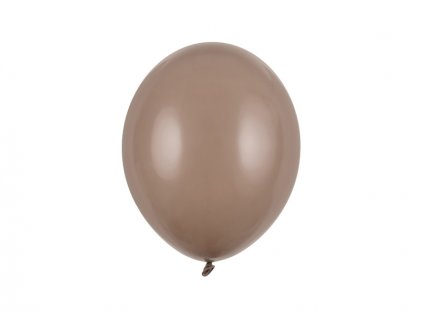 Balónek světle hnědý pastelový  27 cm 50 ks - hnědé nafukovací pastelové balónky na svatbu, party, oslavy