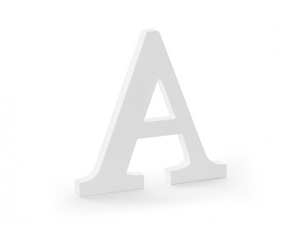 A - velké dřevěné písmeno bílé 21,5 x 20 cm - svatební písmena