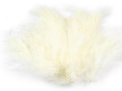 Dekorační peří vanilla ivory 20 ks - ozdobná peříčka