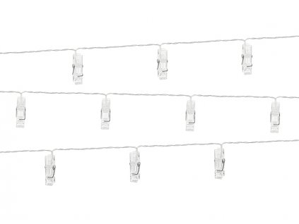 Kolíčky led světelný řetěz 1,4 m - světýlka na svatební výzdobu a dekoraci