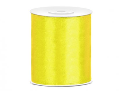 Stuha saténová žlutá 100 mm x 25 m