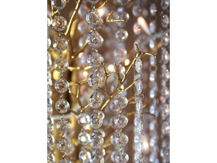 Dekorační krystalová girlanda  18 mm čirá 1 m - Girlandy na svatební výzdobu