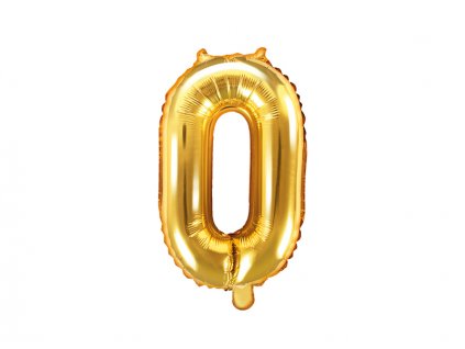 Fóliová číslice 0 zlatá - nafukovací balónky