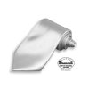 Kravata stříbrná saténová 6 x 145 cm - jednobarevná pánská svatební
