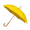 Deštník žlutý AUTOMATIC s dřevěnou rukojetí
